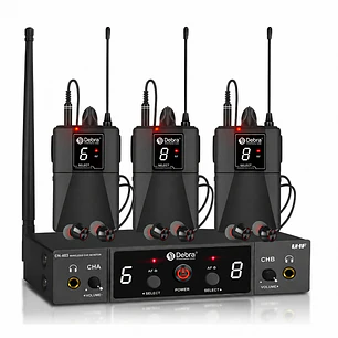 Sistema In Ear Inalámbrico DEBRA ER-480 UHF con 3 Receptores