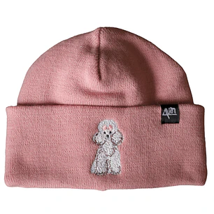 Gorro bordado con perro Poodle 
