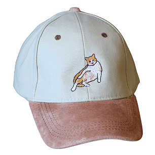 Jockey bordado con Gato naranja panzón 