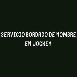 Servicio de bordado de nombre en jockey