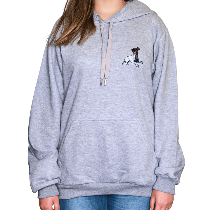 Polerón Mujer y Hombre bordado con perro Terrier Chileno  1