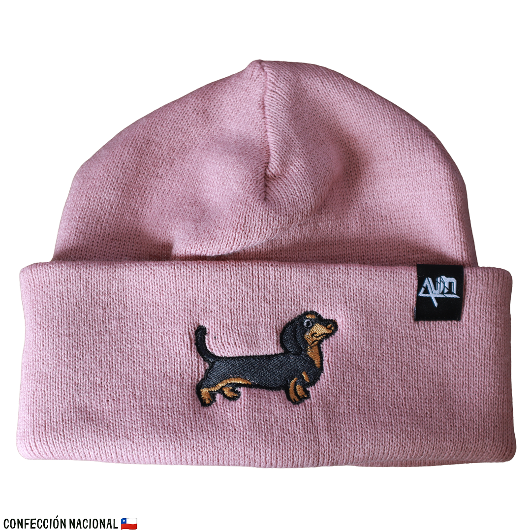 Gorro bordado con perro salchicha dachshund 1