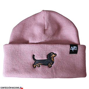 Gorro bordado con perro salchicha dachshund
