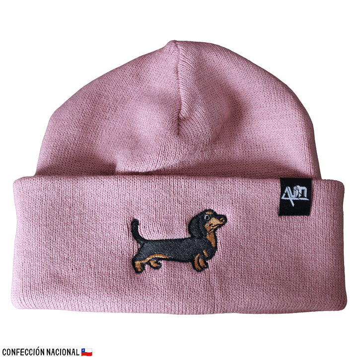 Gorro bordado con perro salchicha dachshund 1