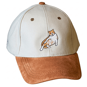 Jockey bordado con Gato naranja panzón 