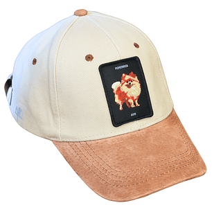 Jockey con perro Pomerania tejido en parche