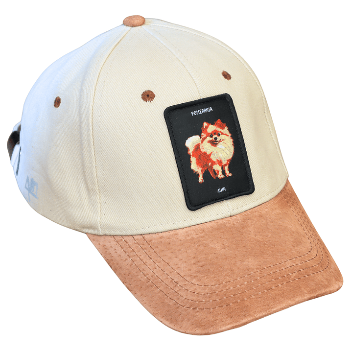 Jockey con perro Pomerania tejido en parche 1