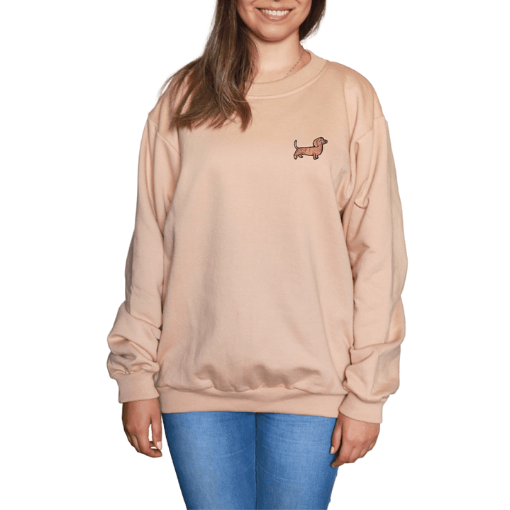 Polerón Mujer y Hombre bordado con perro salchicha Dachshund  1