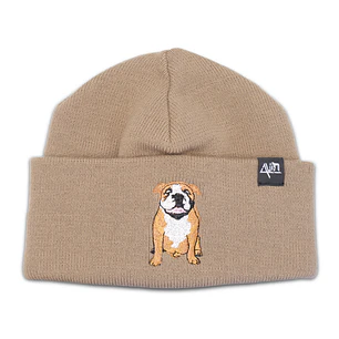 Gorro bordado con perro Bulldog Inglés 