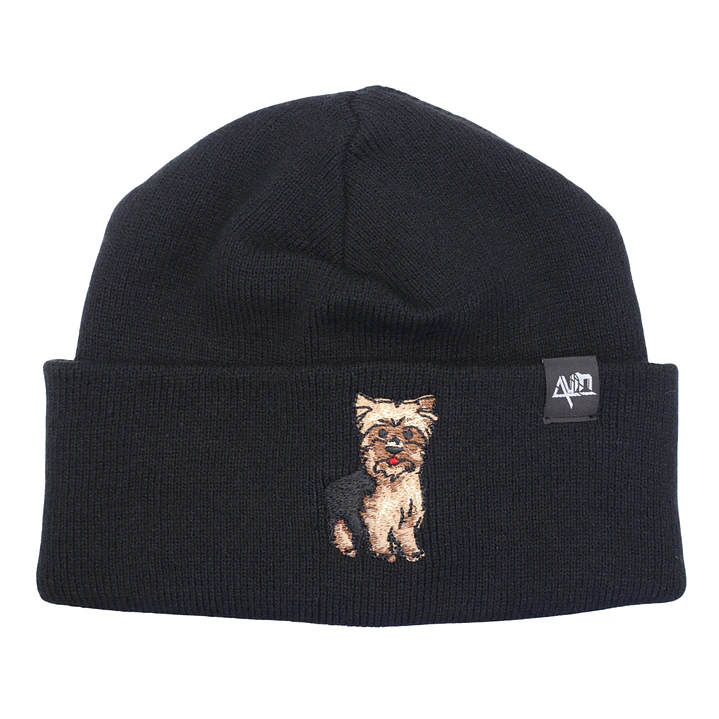 Gorro bordado con perro yorkshire  1