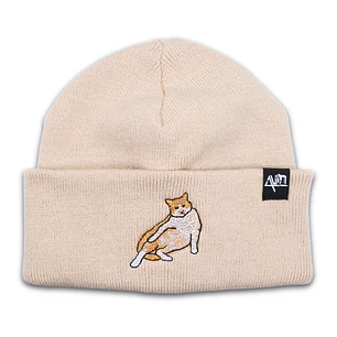 Gorro bordado con Gato Naranja Panzón 