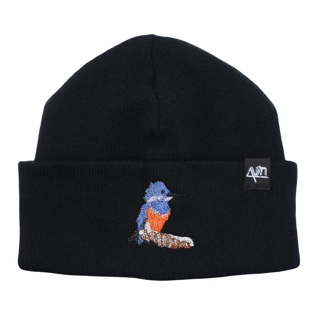 Gorro bordado con Martín pescador  1