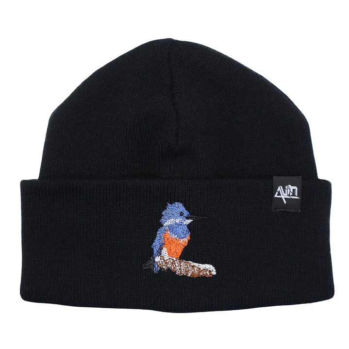 Gorro bordado con Martín pescador  1