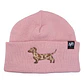 Gorro bordado con salchicha Dachshund Arlequín café  - Miniatura 4