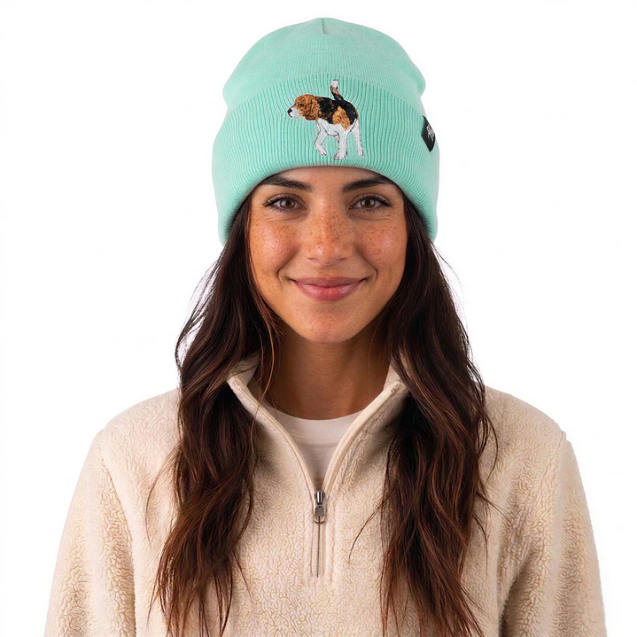 Gorro bordado con perro Beagle 3