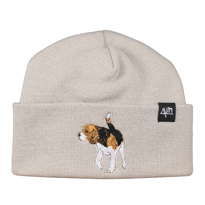 Gorro bordado con perro Beagle 1