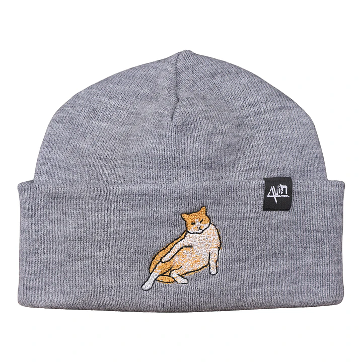 Gorro bordado con Gato Naranja Panzón  4