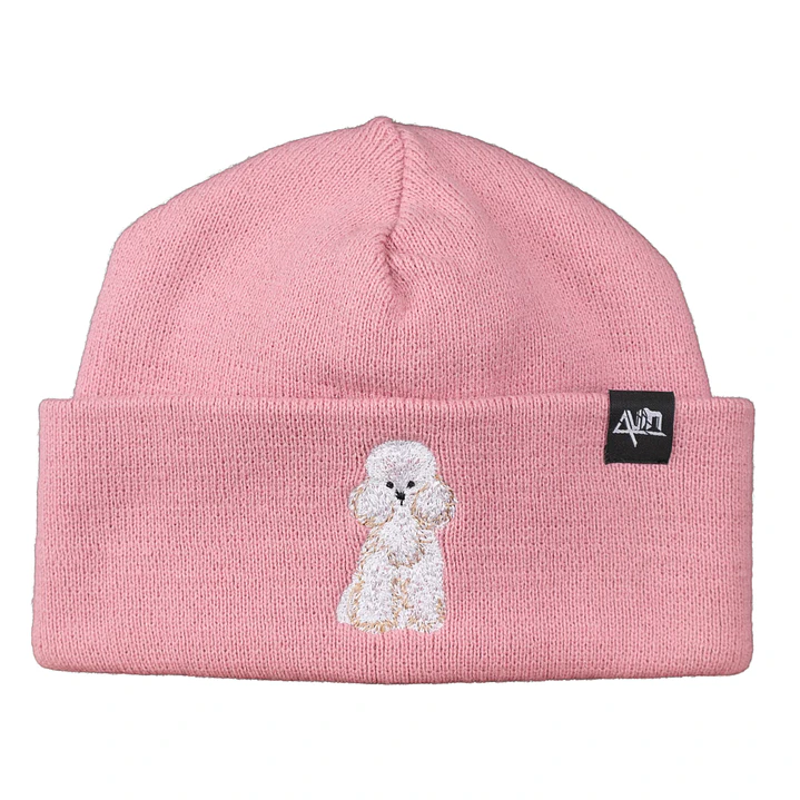Gorro Bordado con perro Poodle sin Rosita  1