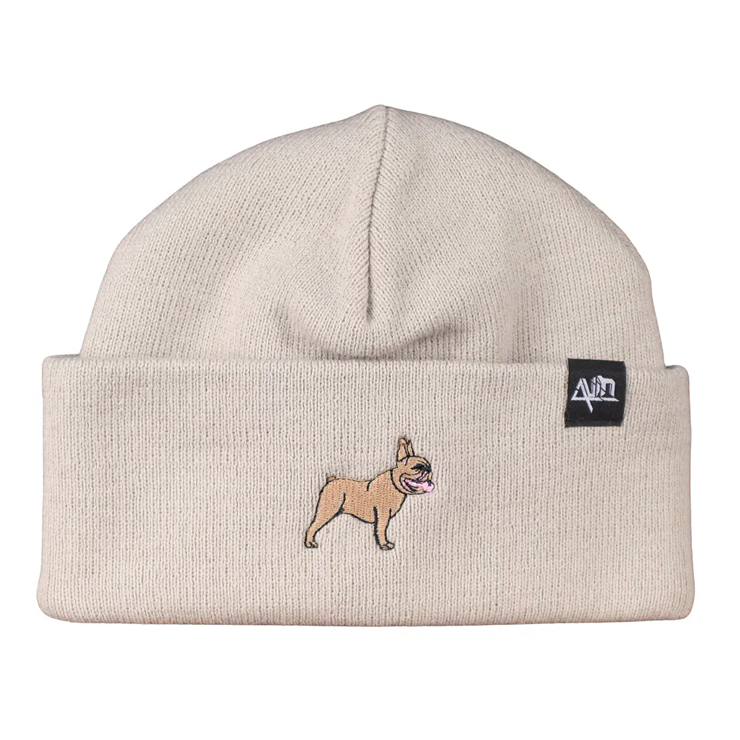 Gorro bordado con perro Bulldog Francés  1