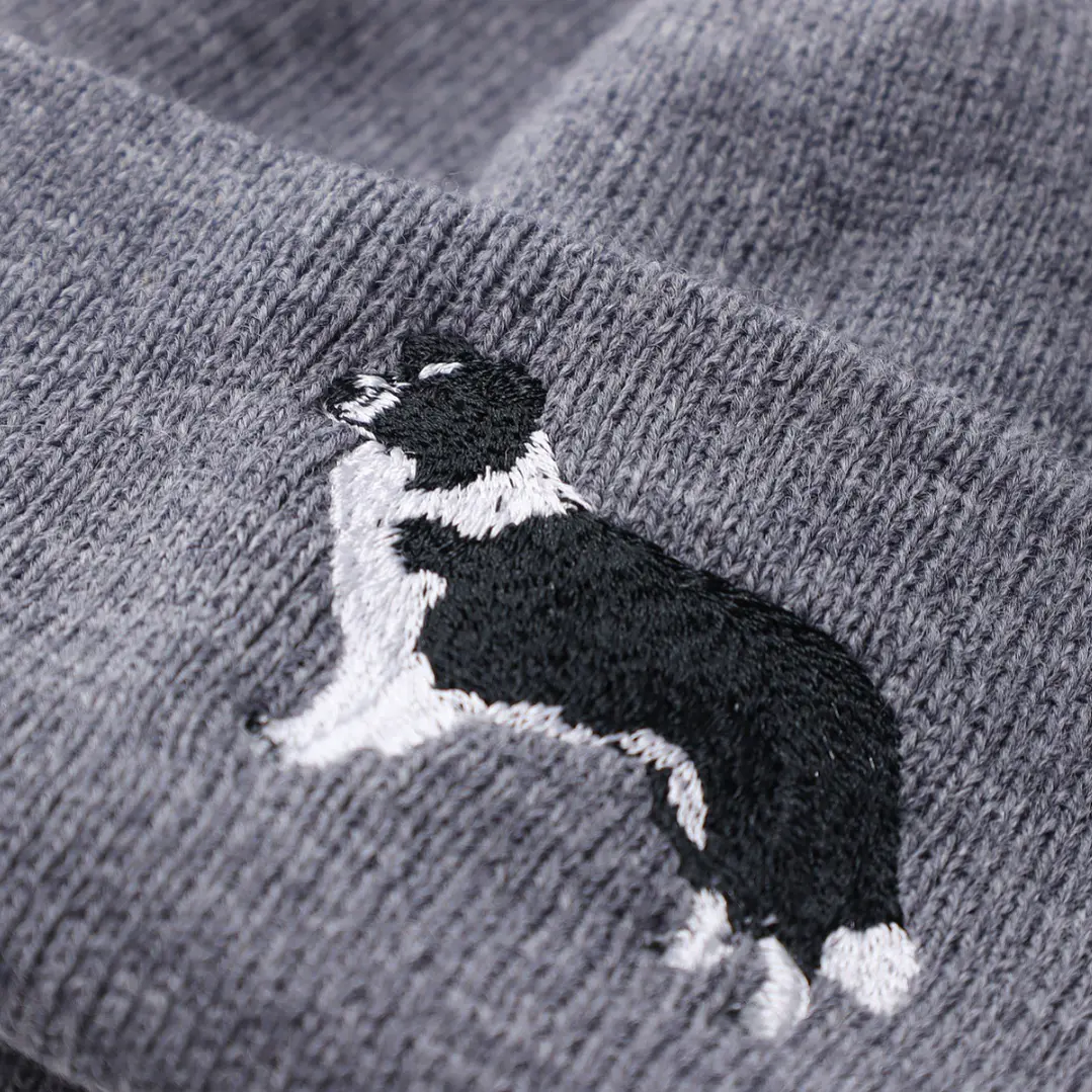 Gorro bordado con perro Border Collie 3