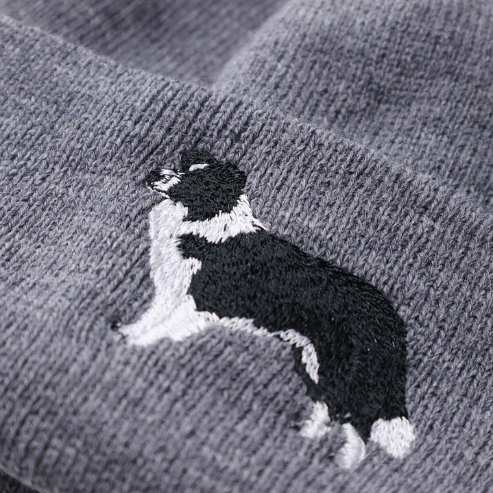 Gorro bordado con perro Border Collie 3