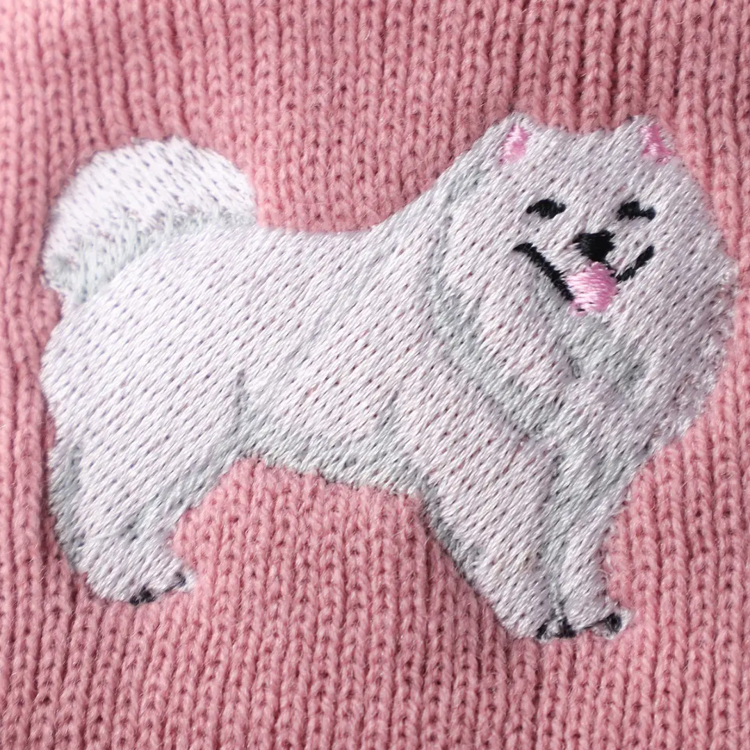 Gorro Bordado con perro Samoyedo 4