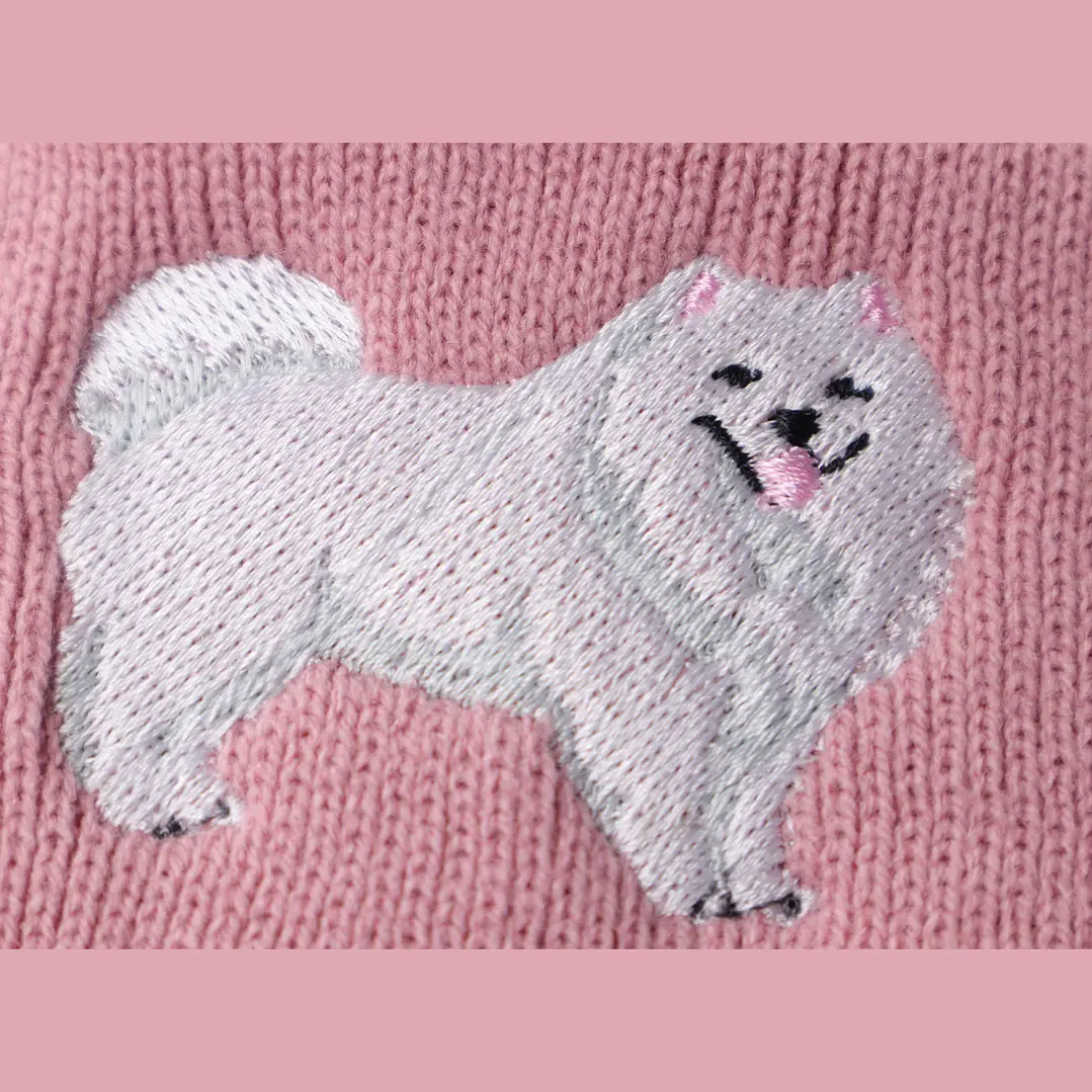Gorro Bordado con perro Samoyedo 5