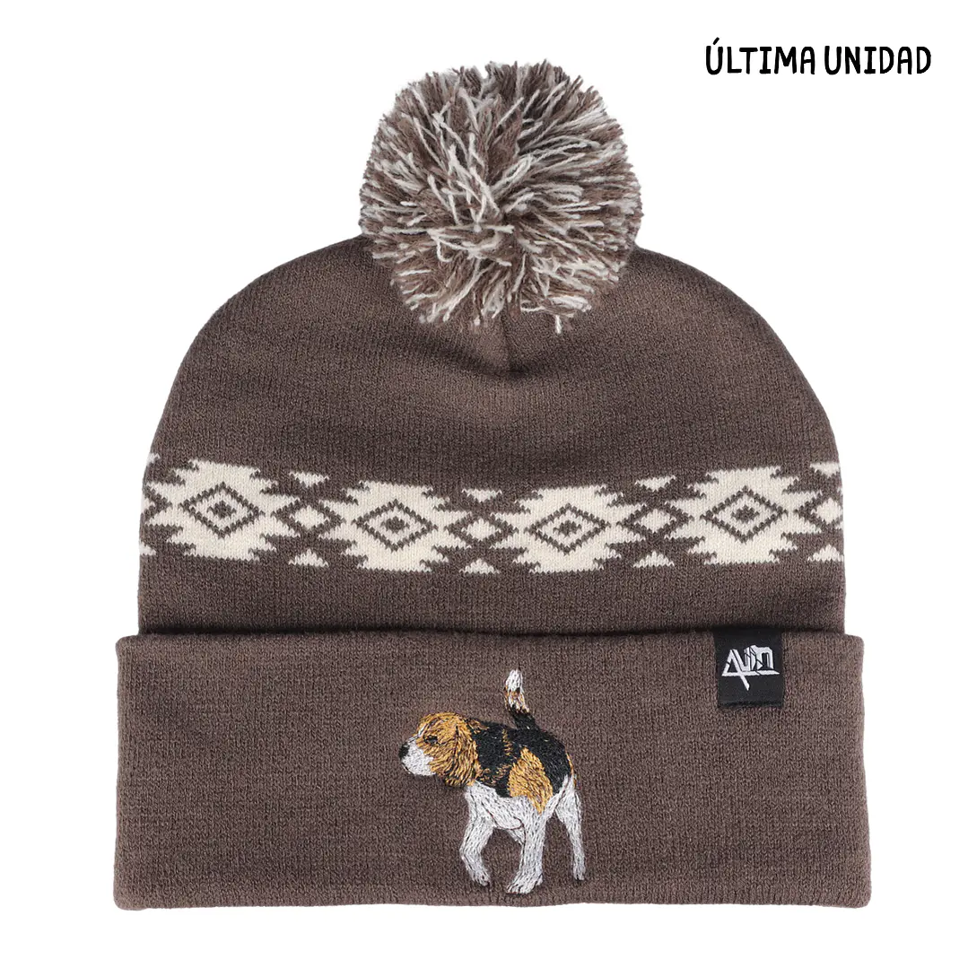 Gorro bordado con perro Beagle 12