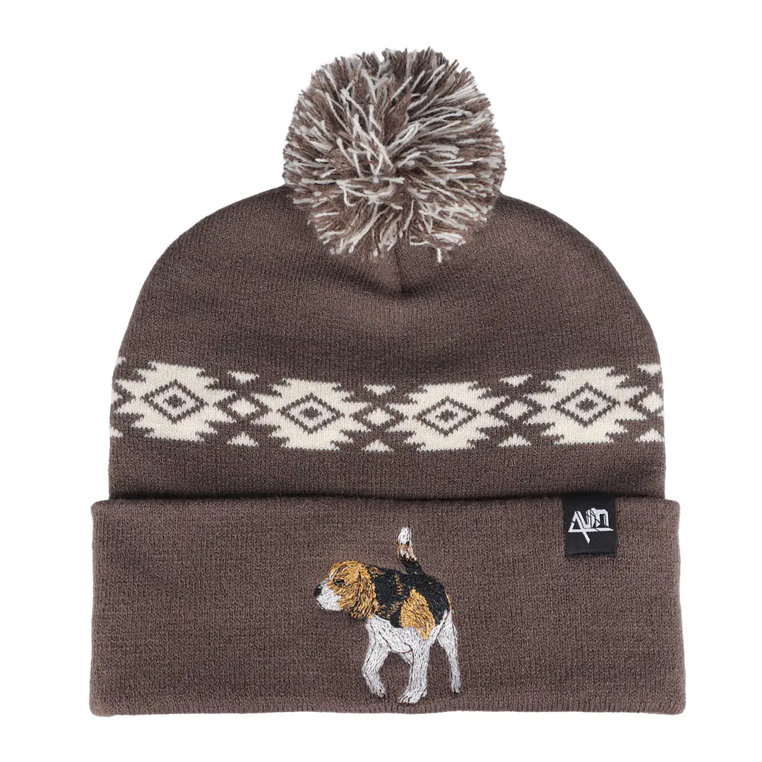 Gorro bordado con perro Beagle 1