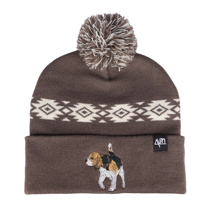 Gorro bordado con perro Beagle 1