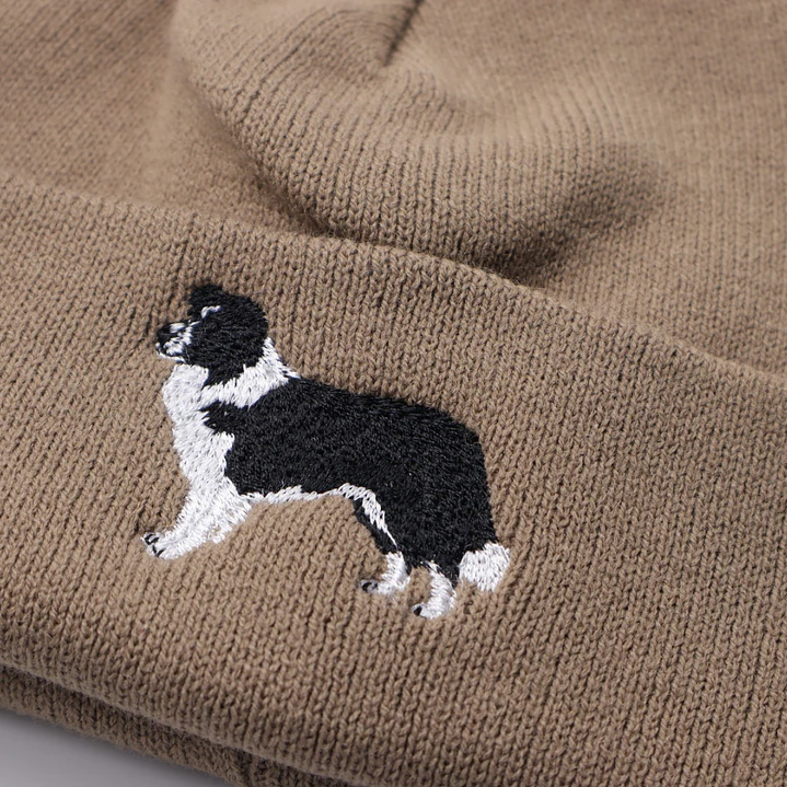 Gorro bordado con perro Border Collie 2