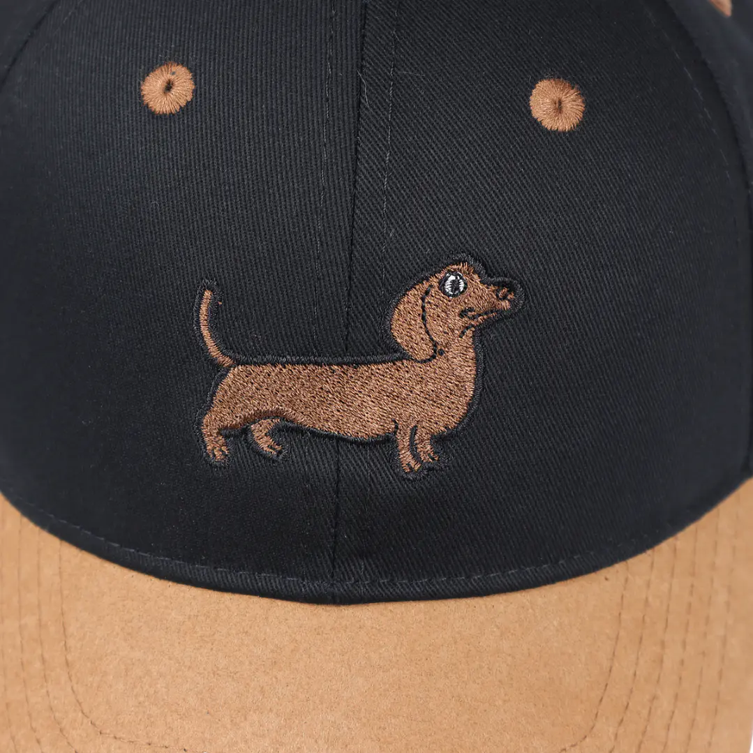Jockey Bordado Con Perro Salchicha Dachshund Café  3
