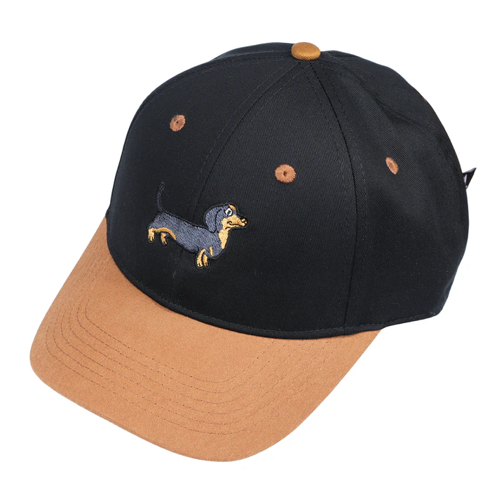 Jockey bordado con perro salchicha dachshund negro 10