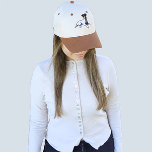 Jockey bordado con perro Terrier Chileno 
