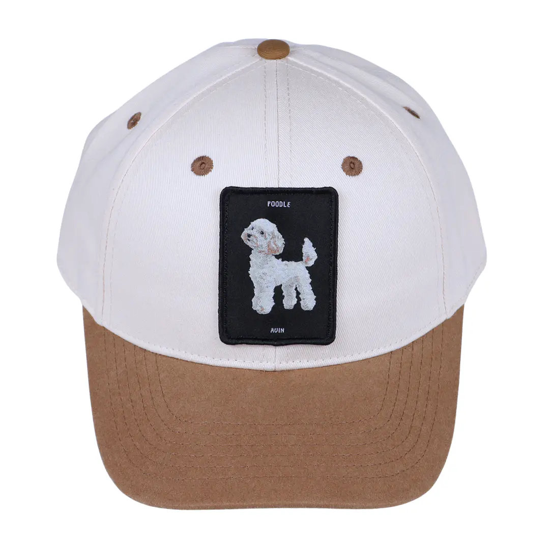 Jockey con perro Poodle tejido en parche  6