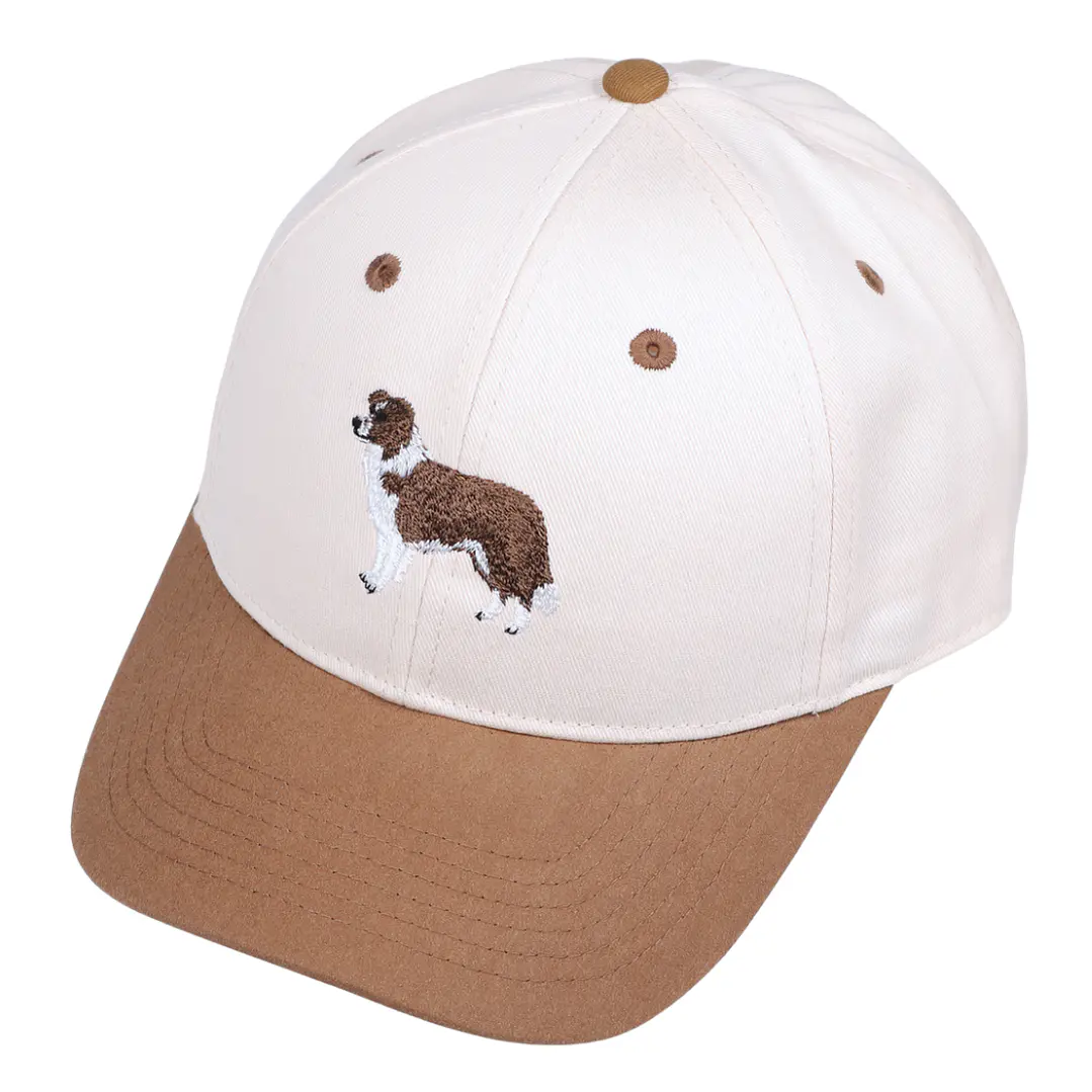Jockey Bordado con Border Collie Café  3