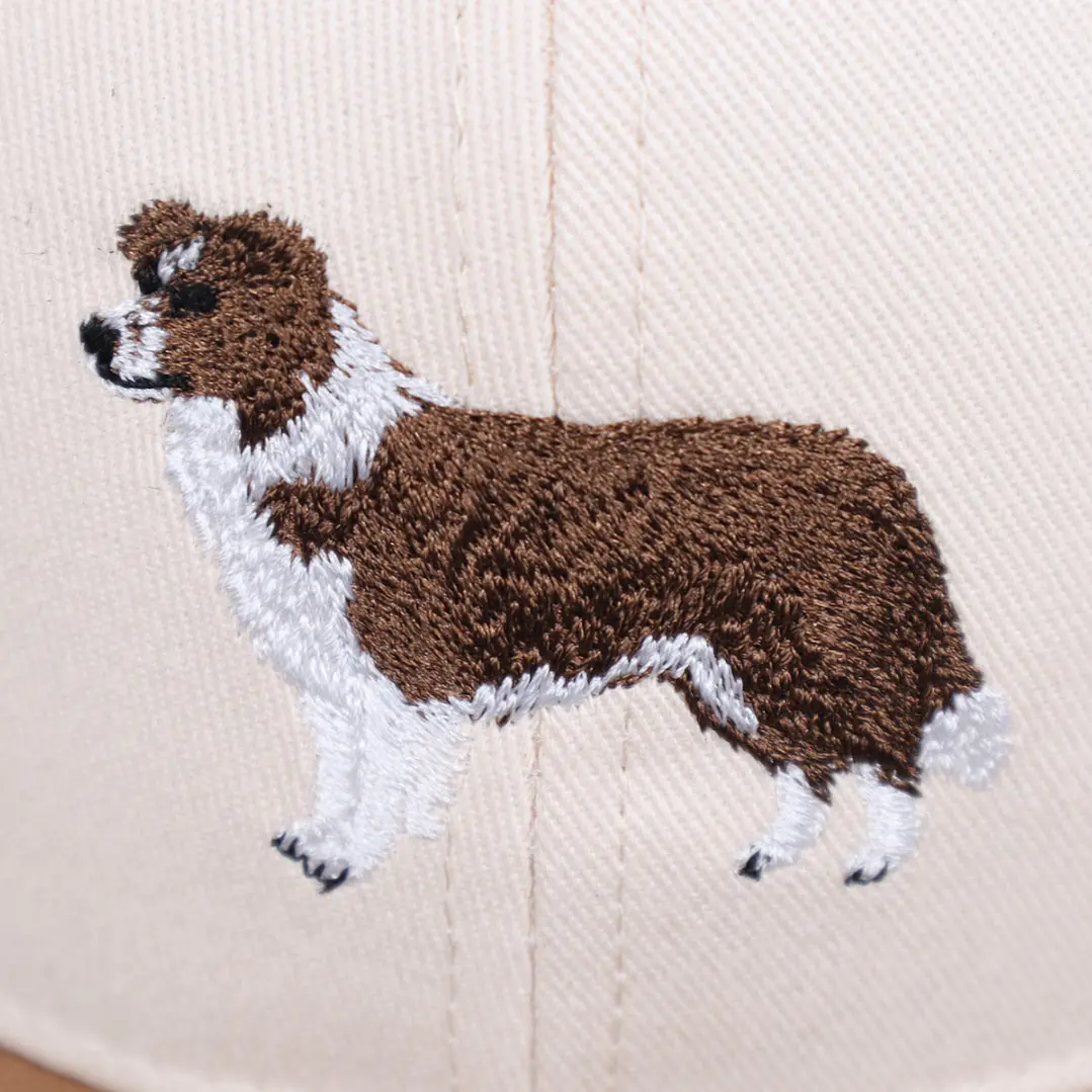Jockey Bordado con Border Collie Café  5