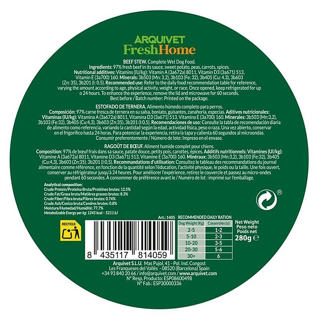 FreshHome Beef Stew Estofado de ternera - 280g 2