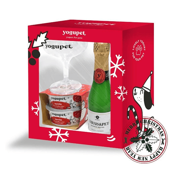 Yogupet Navidad Caja I: Copa + Cheers&pet + Yogupet Turrón 1