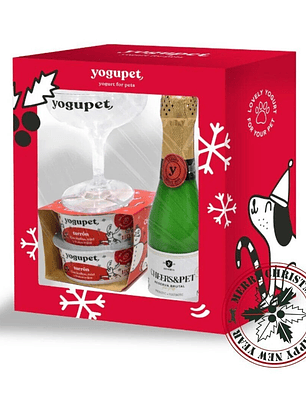 Yogupet Navidad Caja I: Copa + Cheers&pet + Yogupet Turrón
