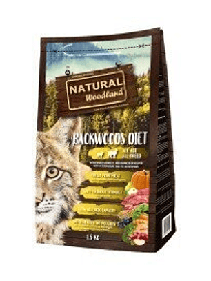 Natural Woodland Backwoods Diet Monoproteico Cerdo Pienso para Gatos