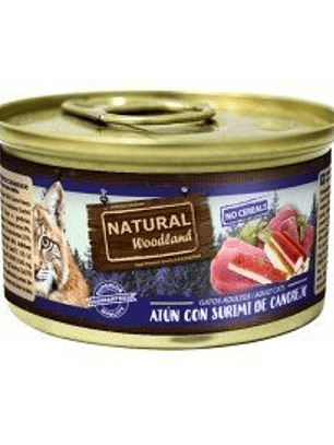 Natural Woodland Atún con Surimi de Cangrejo para Gato 85g
