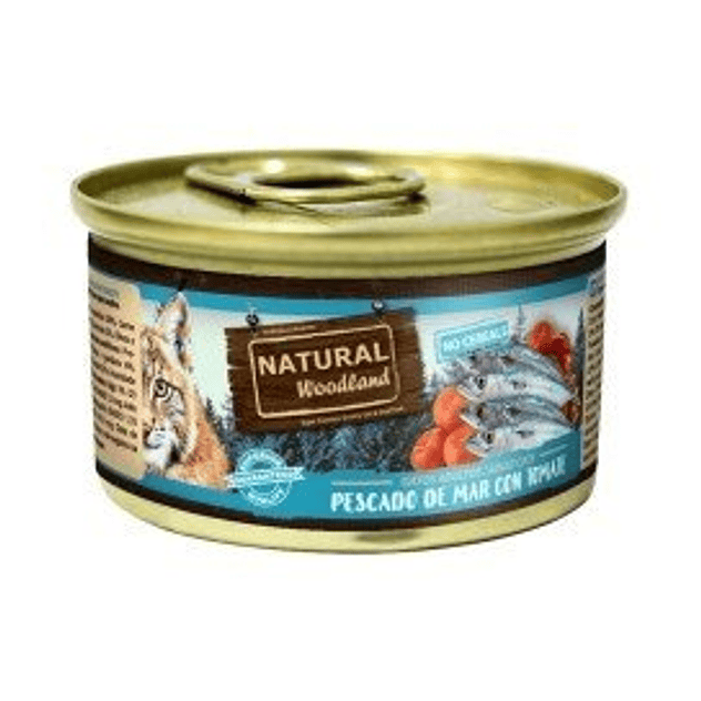Natural Woodland Pescado de Mar con Tomate para Gato 85g 1