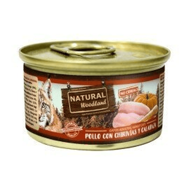 Natural Woodland Lata Pollo con Chirivías y Calabaza 85g 1