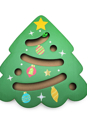 Beeztees rascador navideño para gato con forma de árbol de navidad