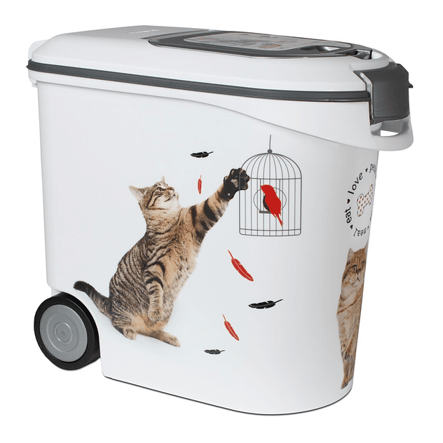 Contenedor curver para comida de gato 35l con ruedas 1