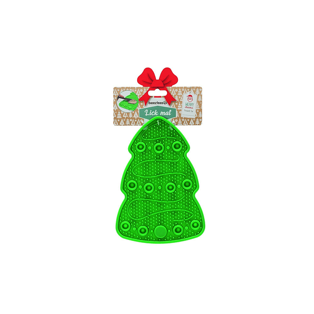 Beeztees alfombrilla para lamer para perro con forma de árbol de navidad 1