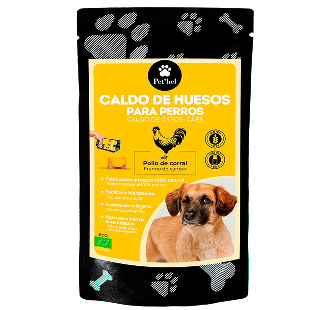 Pet Bel Caldo de Huesos de Pollo en Sobre para Perros 1