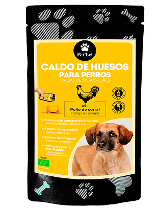 Pet Bel Caldo de Huesos de Pollo en Sobre para Perros