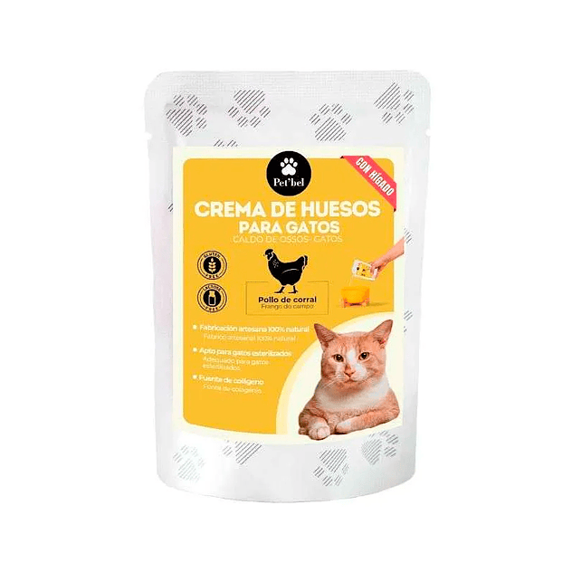 Pet Bel Crema de Huesos de Pollo en Sobre para Gato 1